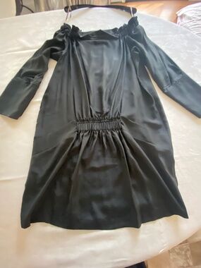 Tod’s Black Silk Bubble Dress, Size Large